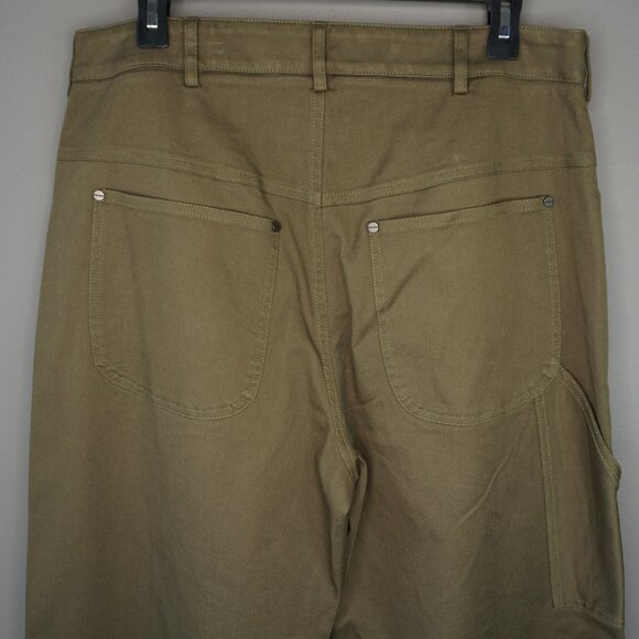 New TWP High Rise Baggy Relaxed Fit Pants in Olive Green size 10 - Picture 8 of 15